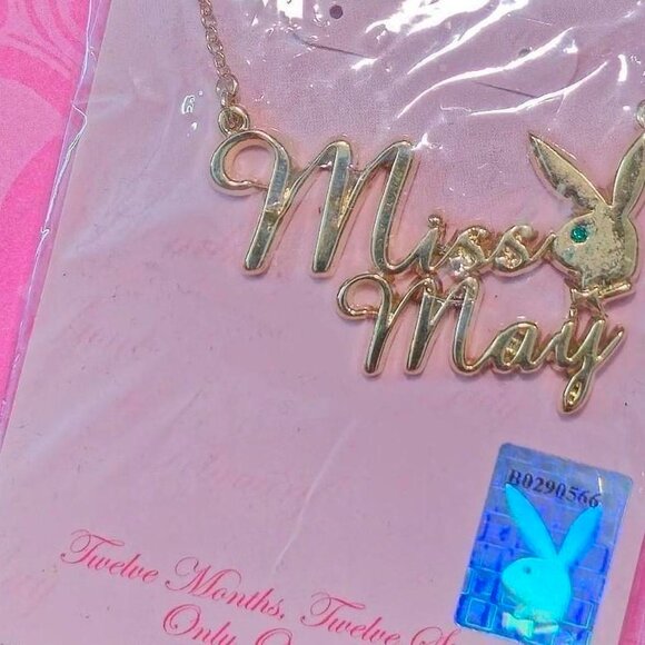 SEALED Rare Playboy Playmate Of The Month Gold Necklace - Miss May - Picture 2 of 5